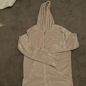 Small zip up hoodie, full zip, from PINK, with hood, soft velvet like outside